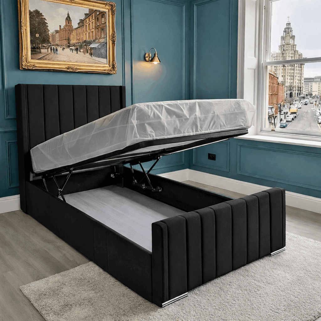 Luxury Panel Gas Lift Up Storage Bed – Smart Space Saving Design - Image 3